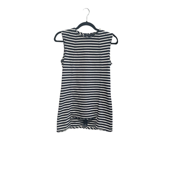 Derek Lam Navy White Striped Sleeveless Tunic length blouse Excellent Condition - Picture 2 of 5